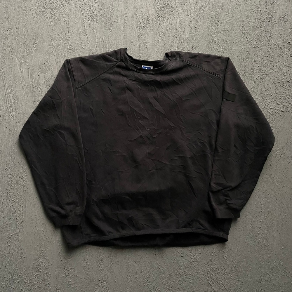 Vintage Russell Athletic Blank Crewneck Sweatshirt Mens XL Black 90s Russell